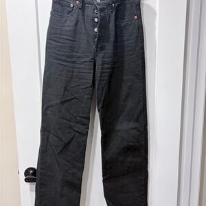 Levi's Black Straight Leg Jeans